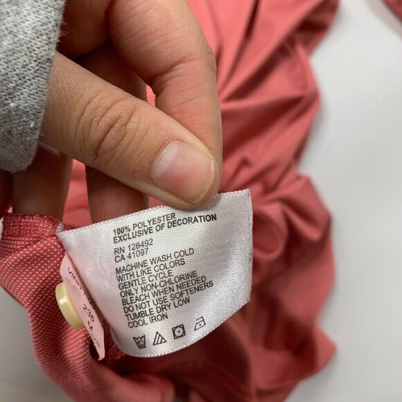 Greg Norman Polo Shirt Mens M Medium Salmon Pink ML75 Play Dry Performance Golf - Picture 8 of 10